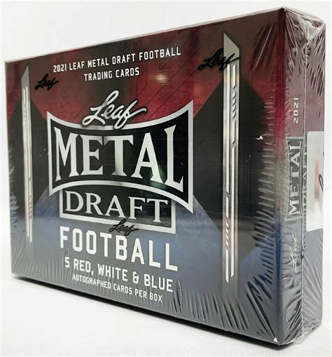 2021 leaf metal draft football hobby box|leaf metal draft football autograph.